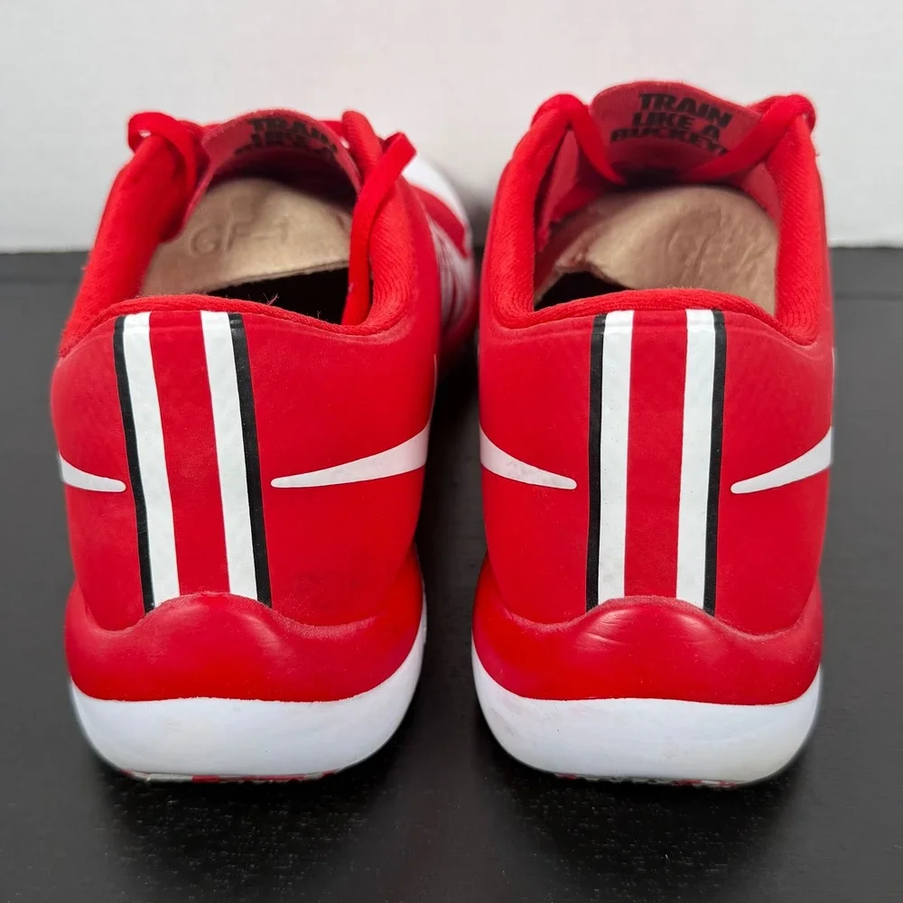 Nike Mens Size 9.5 Ohio State Buckeyes Free Trainer 5.0 V6 Shoes 723939-603